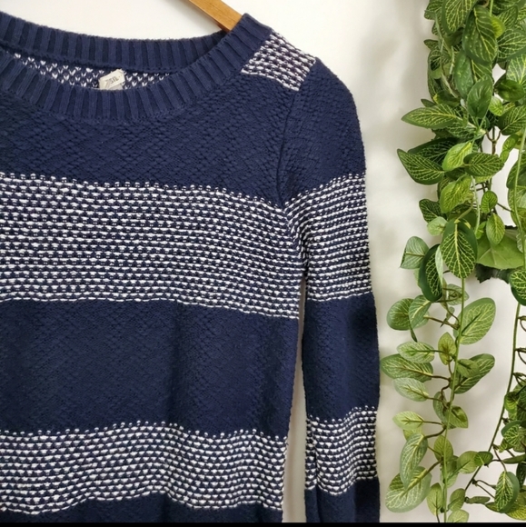 Fossil navy striped knit crewneck sweater - Picture 9 of 14